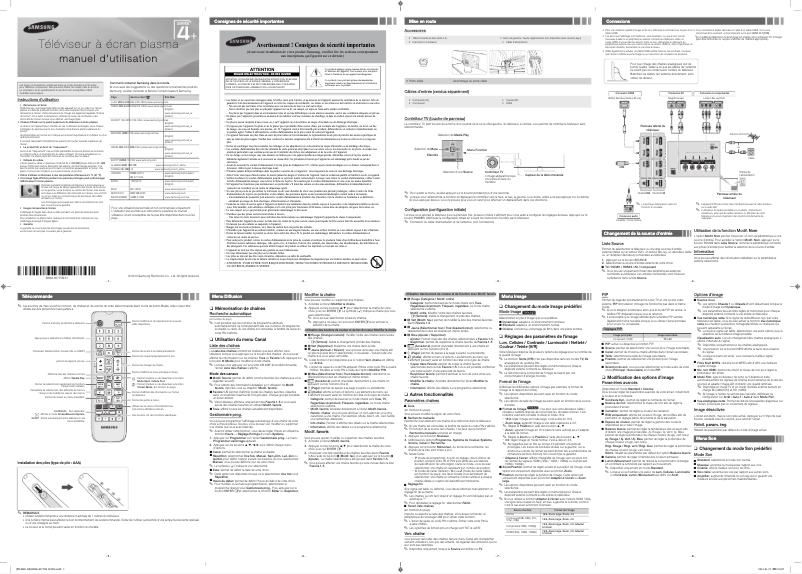 Página 1 del manual Manual de usuario Samsung PA43H4100AR