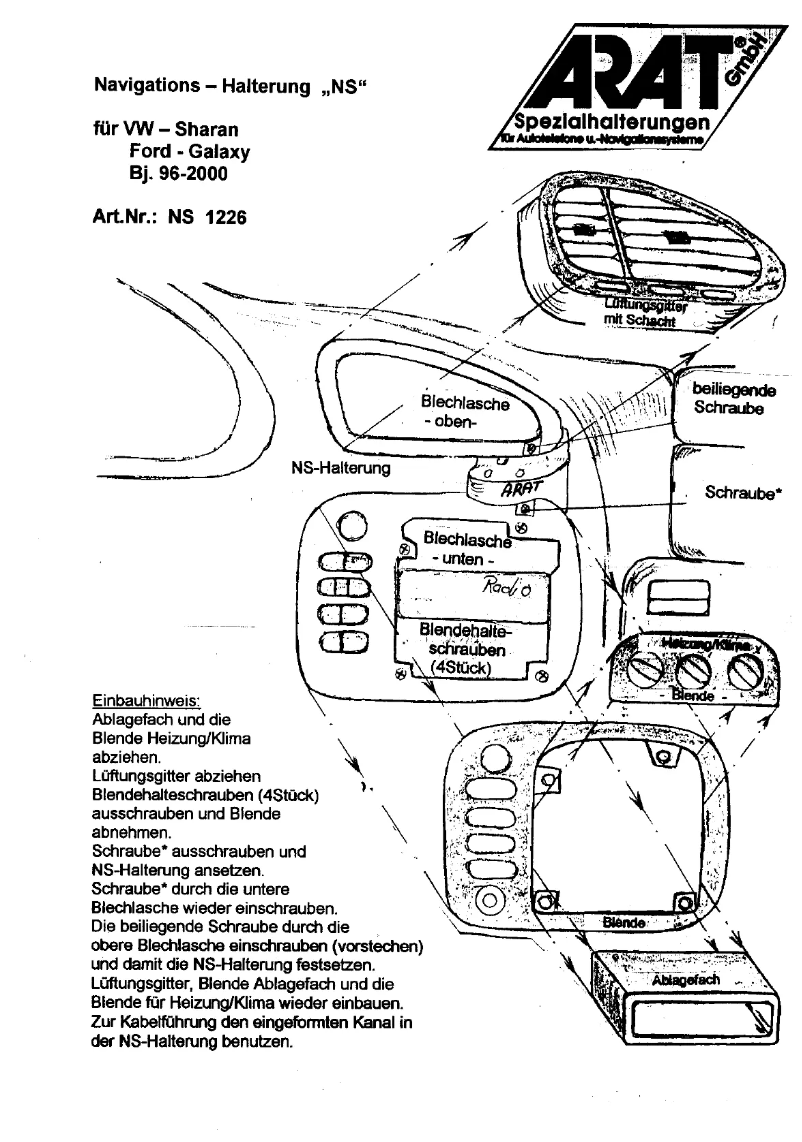 Página 1 del manual Manual de usuario Arat NS1226