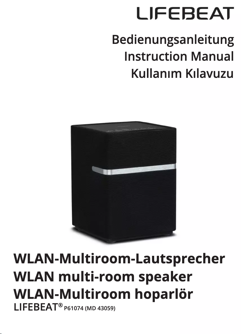 Imagen de la primera página del manual del dispositivo LIFEBEAT P61074 (MD 43059)