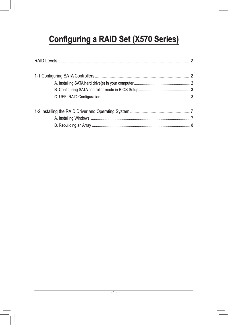 Página 1 del manual Guía de instalación Gigabyte X570SI AORUS PRO AX