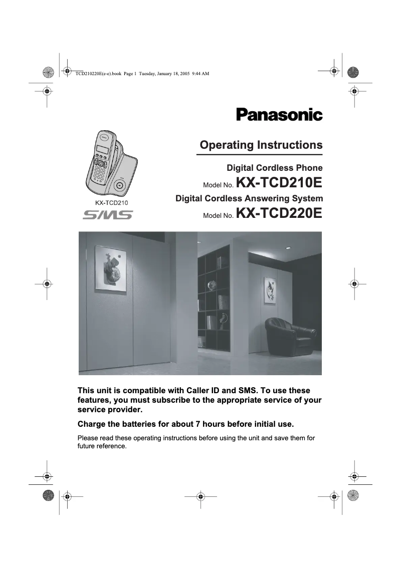 Imagen de la primera página del manual del dispositivo KX-TCD222E