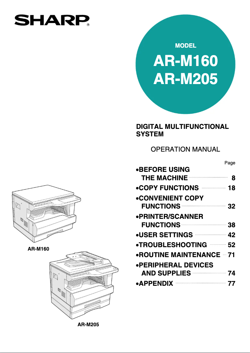 Imagen de la primera página del manual del dispositivo ARM160