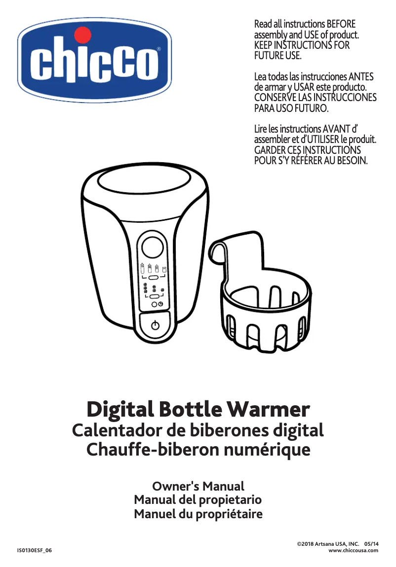 Página 1 del manual Manual de usuario Chicco Digital Bottle Warmer