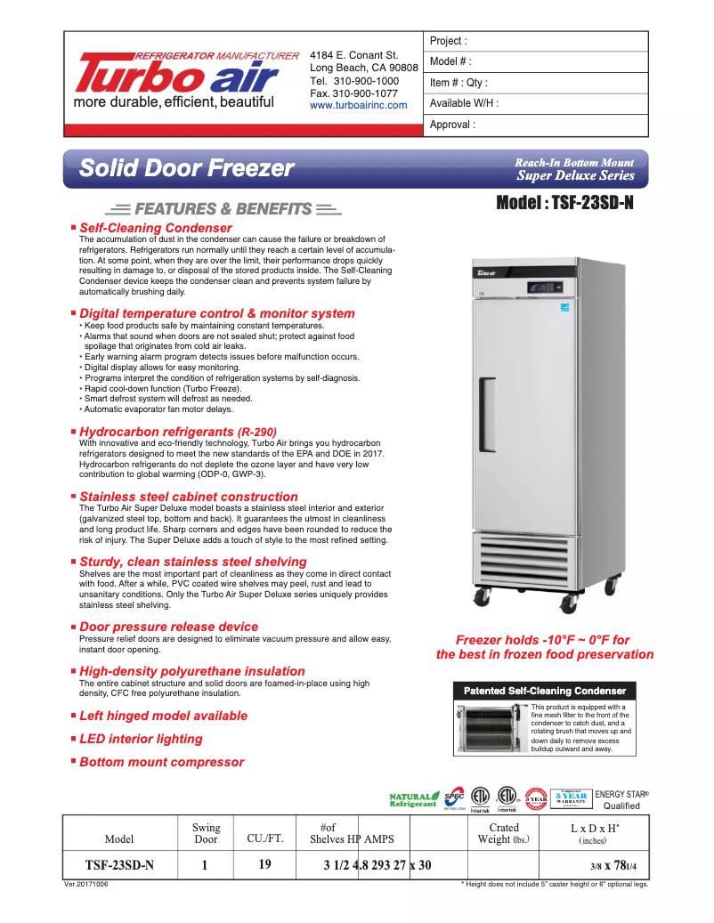 Imagen de la primera página del manual del dispositivo TSF-23SD