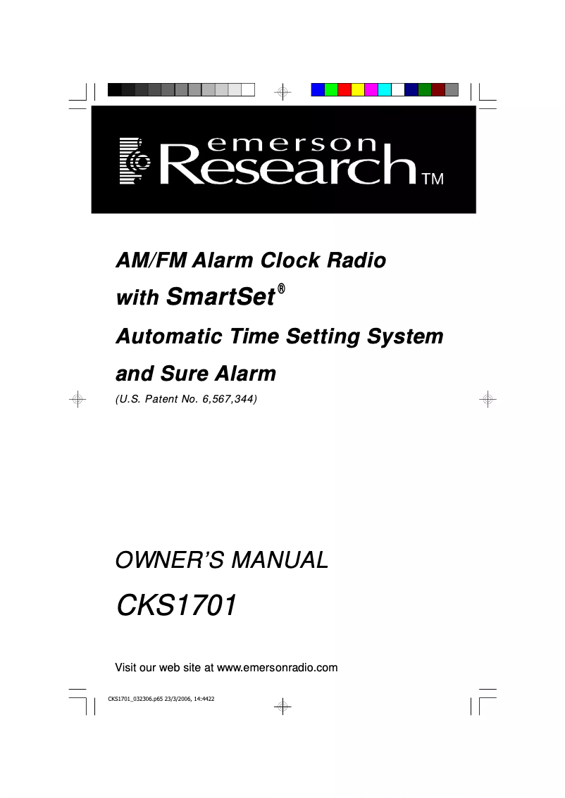 Página nº 1 - Manual de usuario Emerson CKS1701