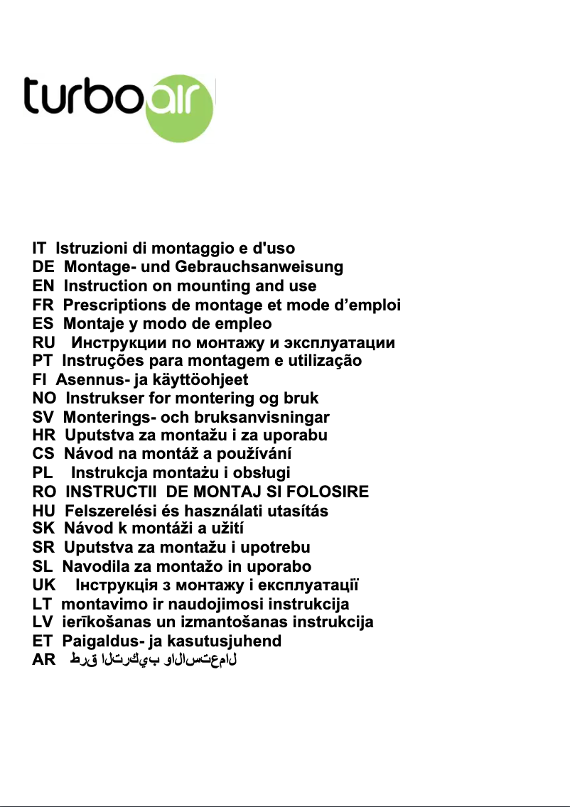 Imagen de la primera página del manual del dispositivo Tivoli WH/F/60