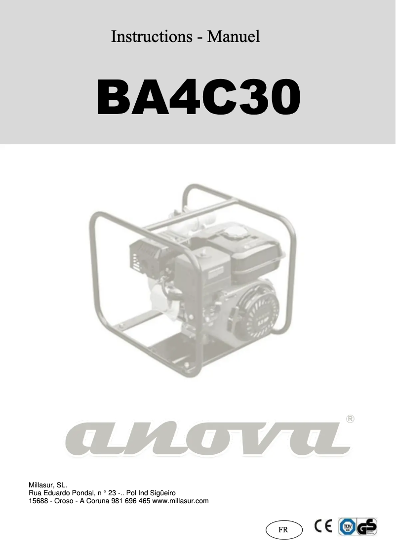 Imagen de la primera página del manual del dispositivo BA4C30