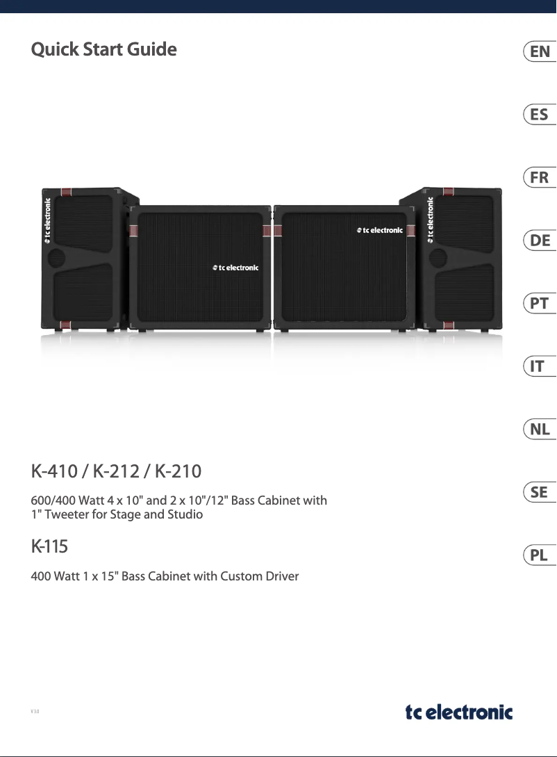 Página 1 del manual Manual de usuario TC Electronic K-115