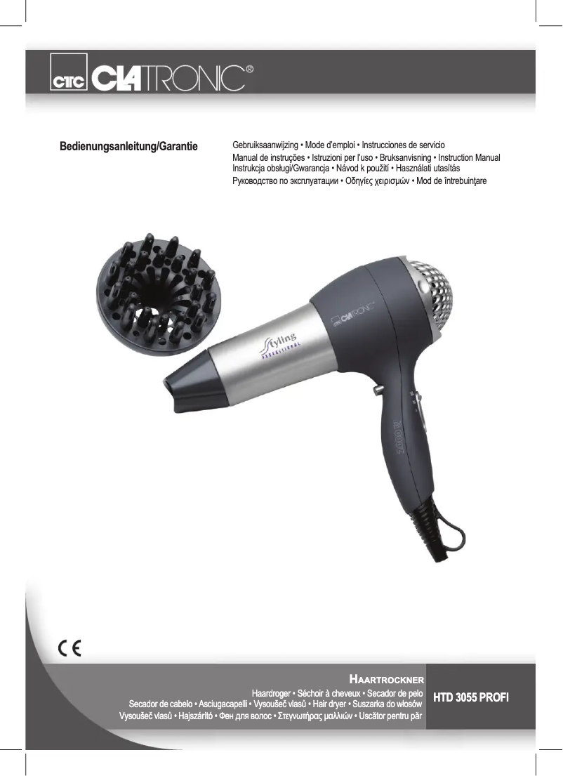 Imagen de la primera página del manual del dispositivo HTD 3055