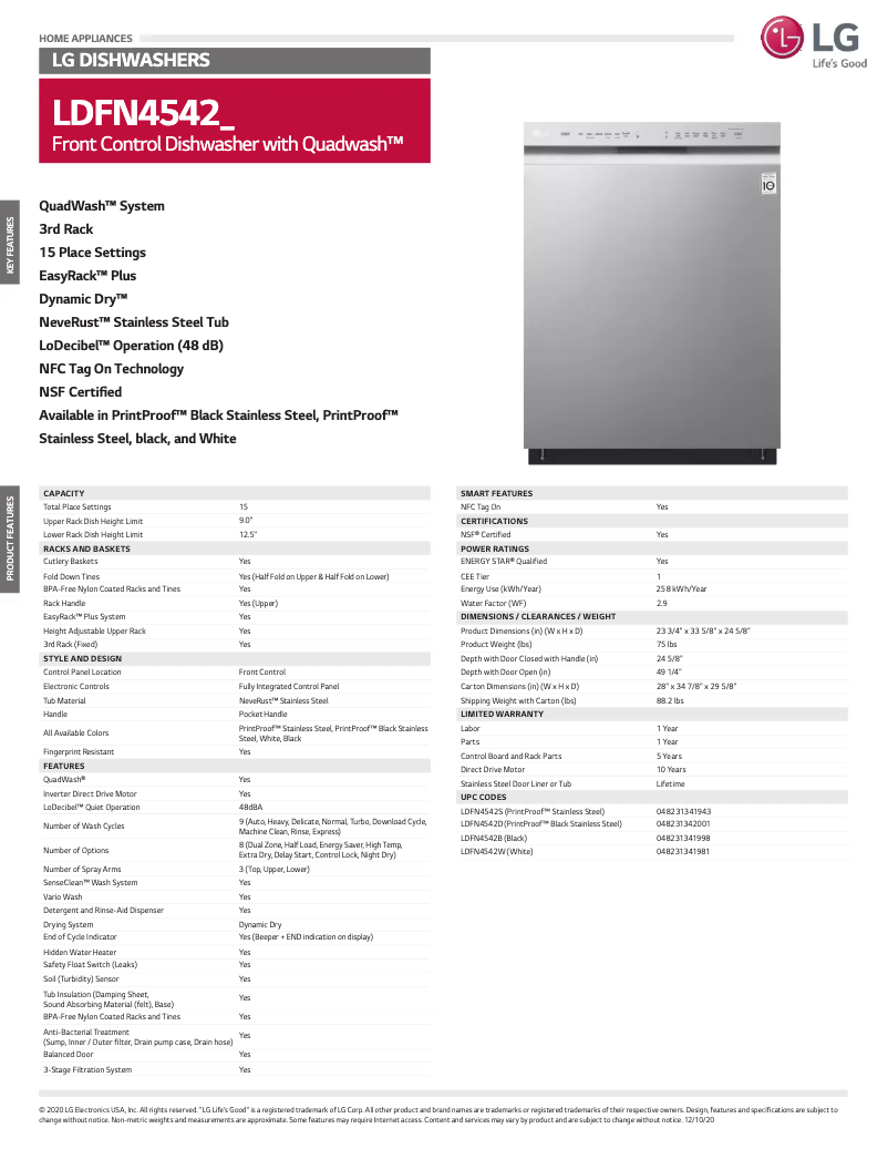 Imagen de la primera página del manual del dispositivo LDFN4542D