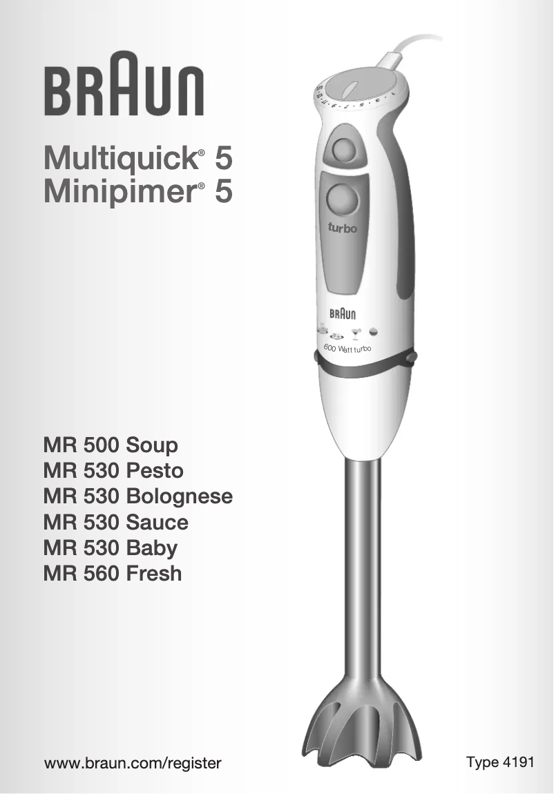 Imagen de la primera página del manual del dispositivo Multiquick MR 530 pesto