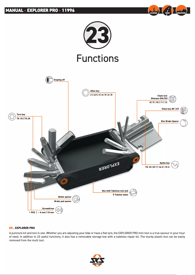 Imagen de la primera página del manual del dispositivo Explorer PRO