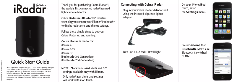 Página nº 1 - Manual de usuario Cobra iRadar 500