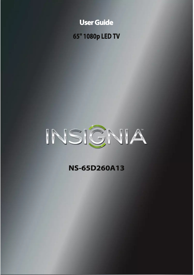 Página 1 del manual Manual de usuario Insignia NS-65D260A13