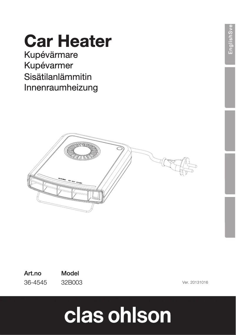 Imagen de la primera página del manual del dispositivo 32B003