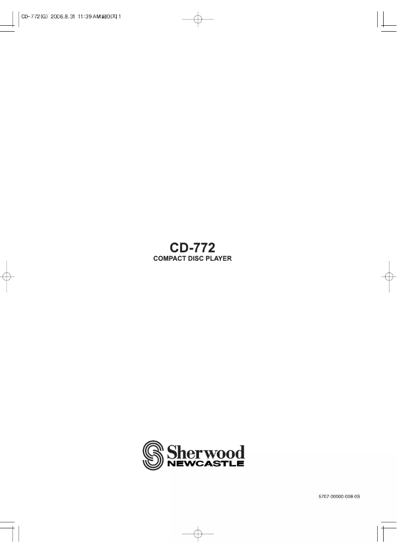 Página 1 del manual Manual de usuario Sherwood CD-772