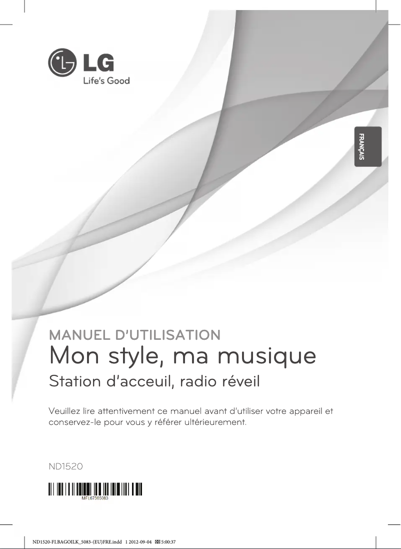 Imagen de la primera página del manual del dispositivo ND1520