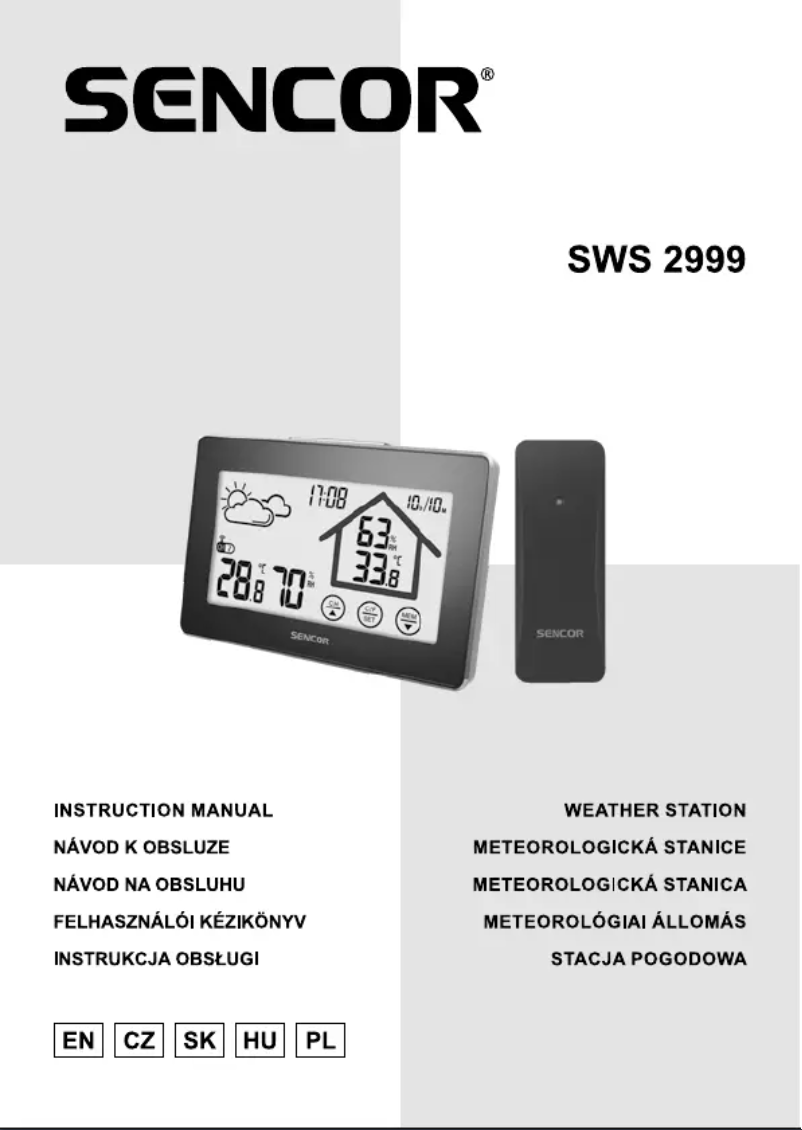 Imagen de la primera página del manual del dispositivo SWS 2999