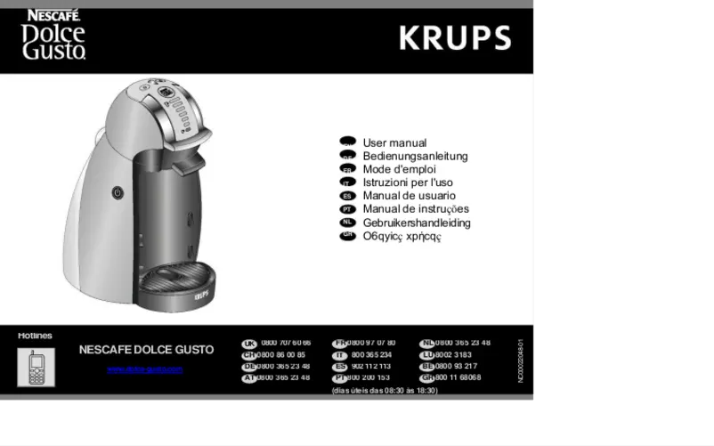 Imagen de la primera página del manual del dispositivo Nescafe Dolce Gusto YY1785FD