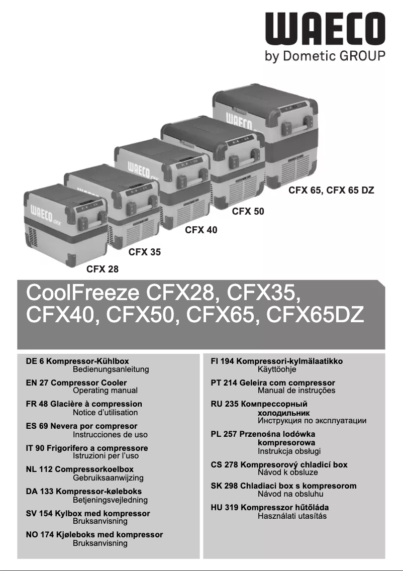 Página 1 del manual Manual de usuario Waeco CoolFreeze CFX 65