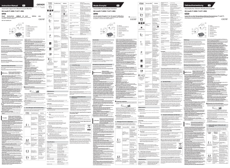 Imagen de la primera página del manual del dispositivo M300 Intelli IT


 HEM-7143T1-D