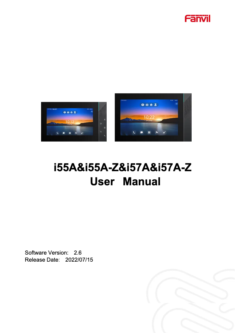 Imagen de la primera página del manual del dispositivo i57A