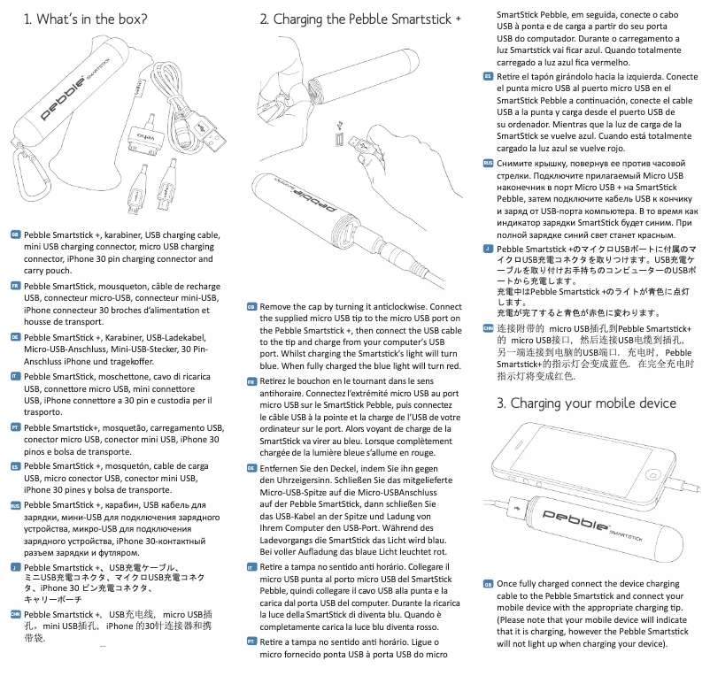 Página 1 del manual Manual de usuario Veho Pebble Smartstick Plus