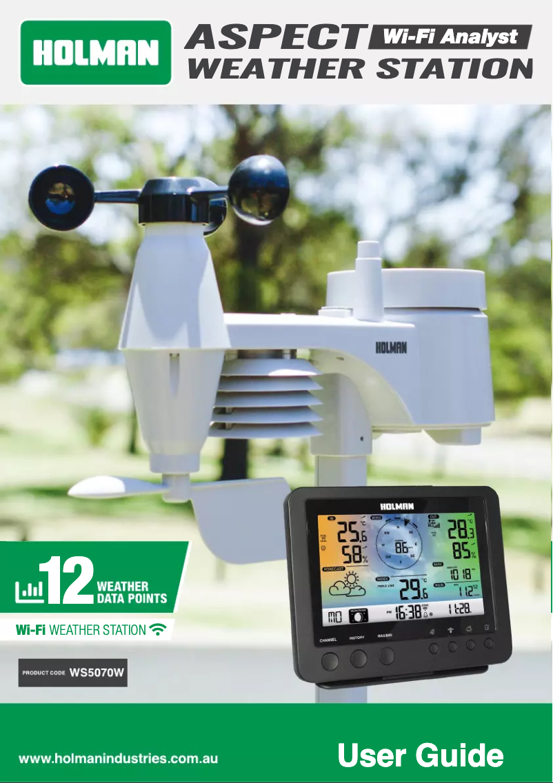 Página 1 del manual Manual de usuario Holman Aspect Wi-Fi Analyst WS5070W