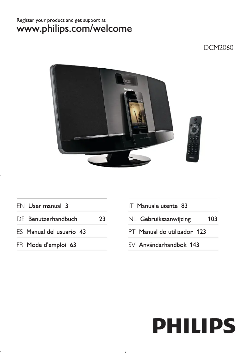 Imagen de la primera página del manual del dispositivo DCM2060