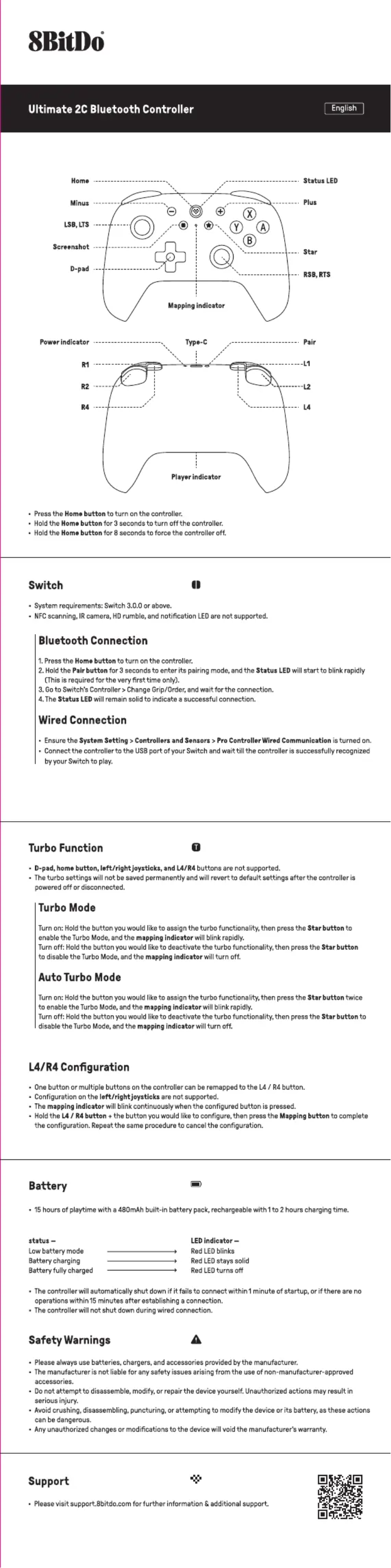 Imagen de la primera página del manual del dispositivo Ultimate 2C