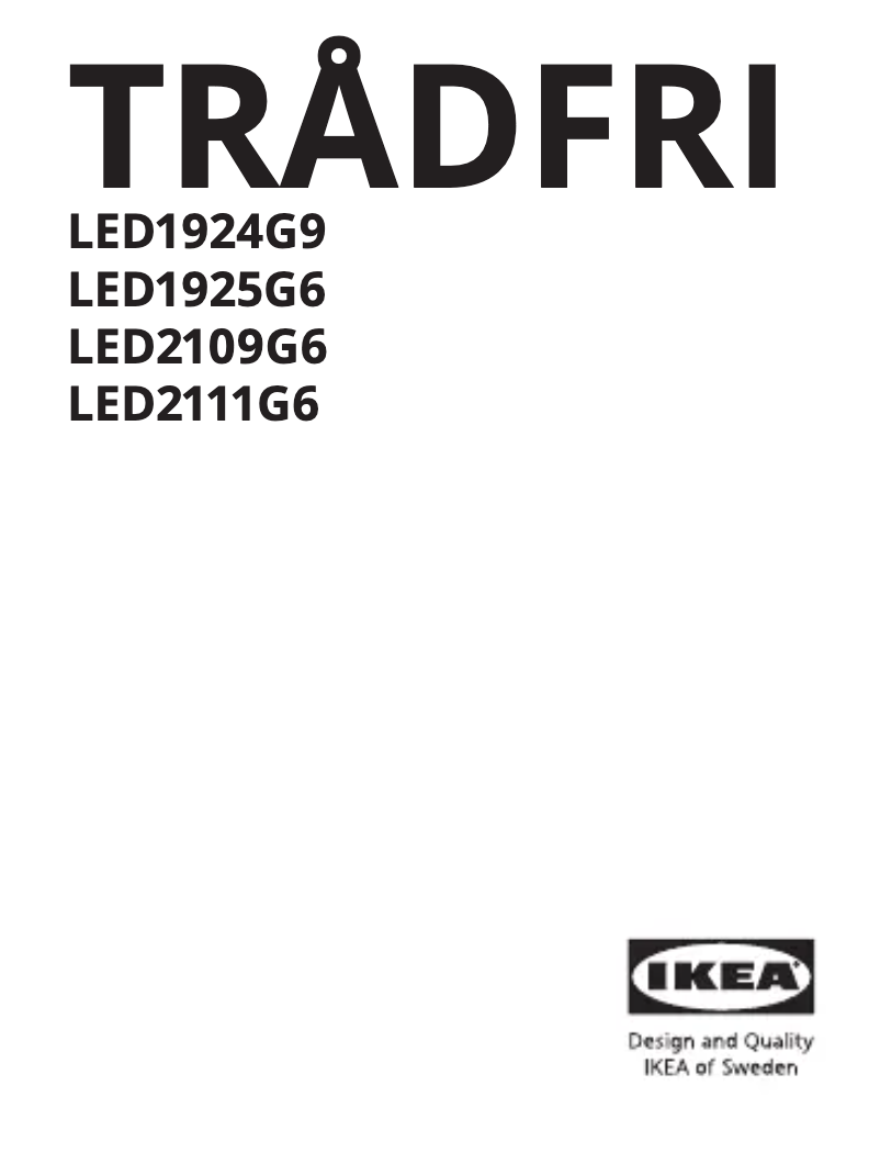 Página 1 del manual Manual de usuario Ikea TRÅDFRI 605.474.98