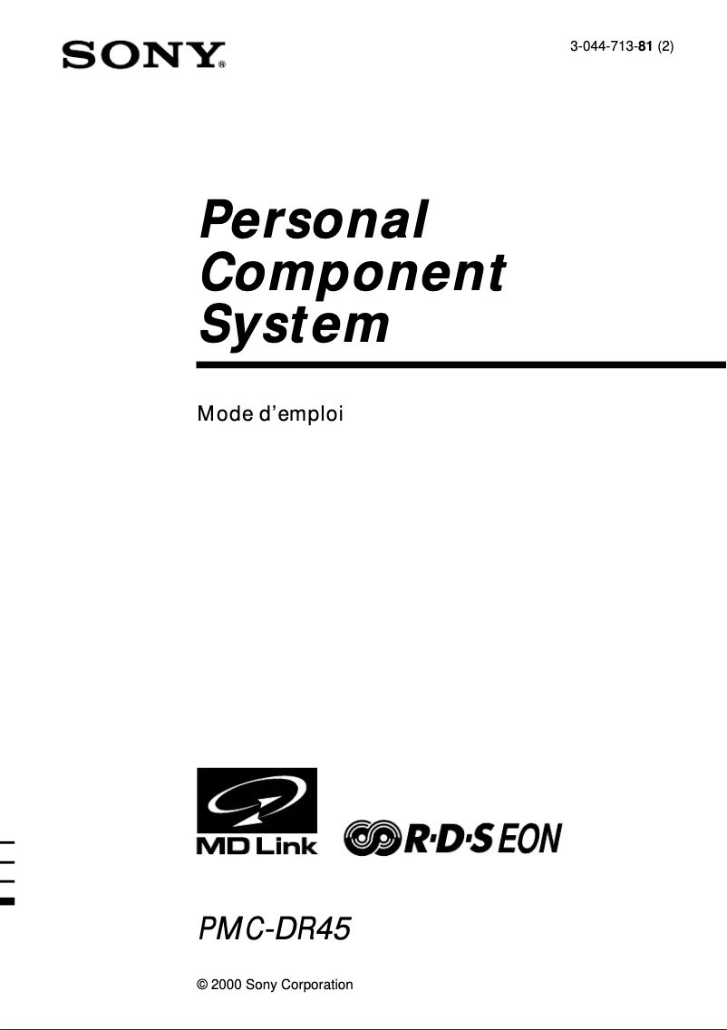 Imagen de la primera página del manual del dispositivo PMC-DR45