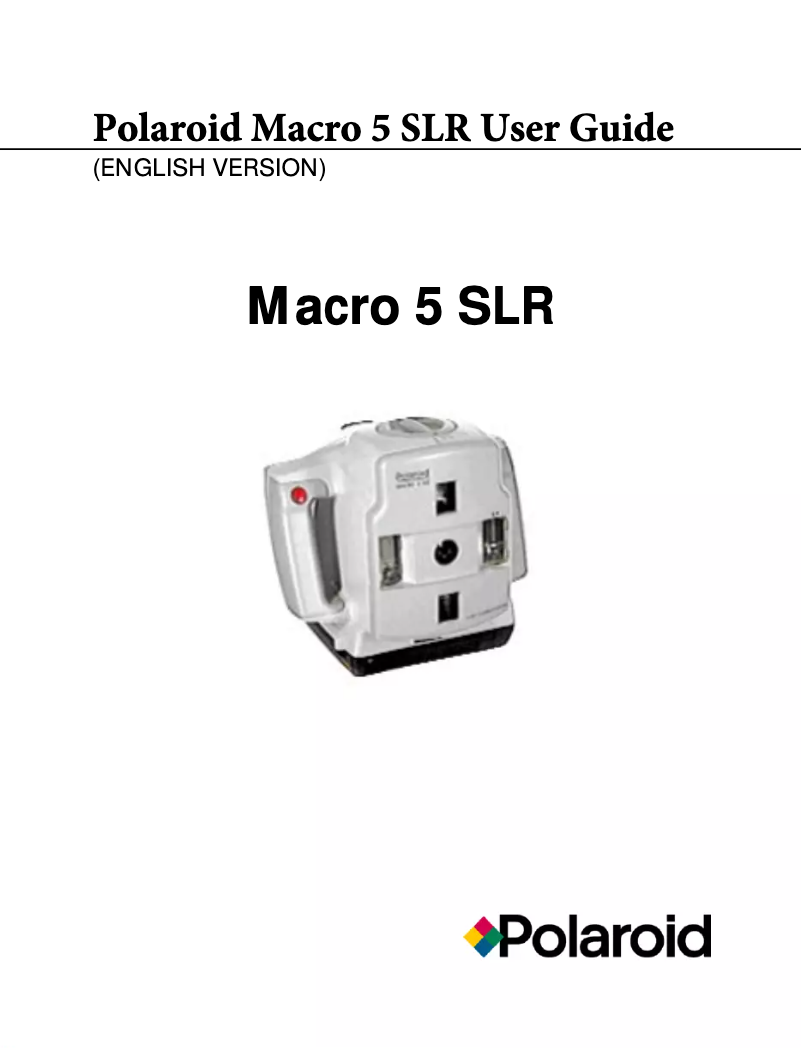 Página nº 1 - Manual de usuario Polaroid Macro 5 SLR