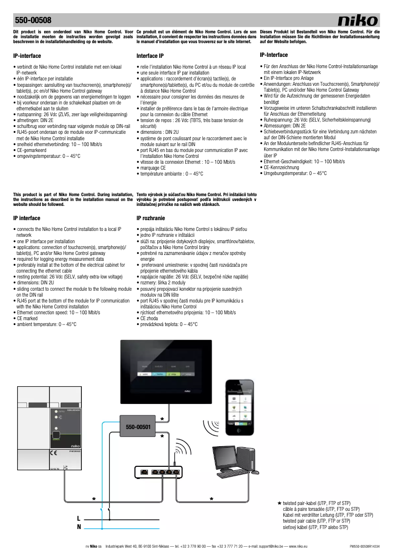 Página 1 del manual Manual de usuario Niko 550-00508