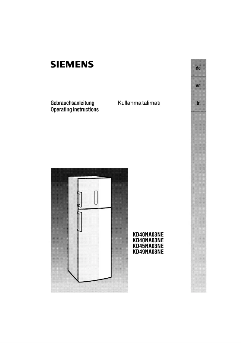 Página 1 del manual Manual de usuario Siemens KD45NA03NE