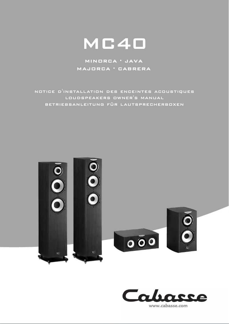 Página 1 del manual Manual de usuario Cabasse Java MC40