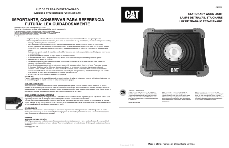 Página 1 del manual Manual de usuario CAT CT3530