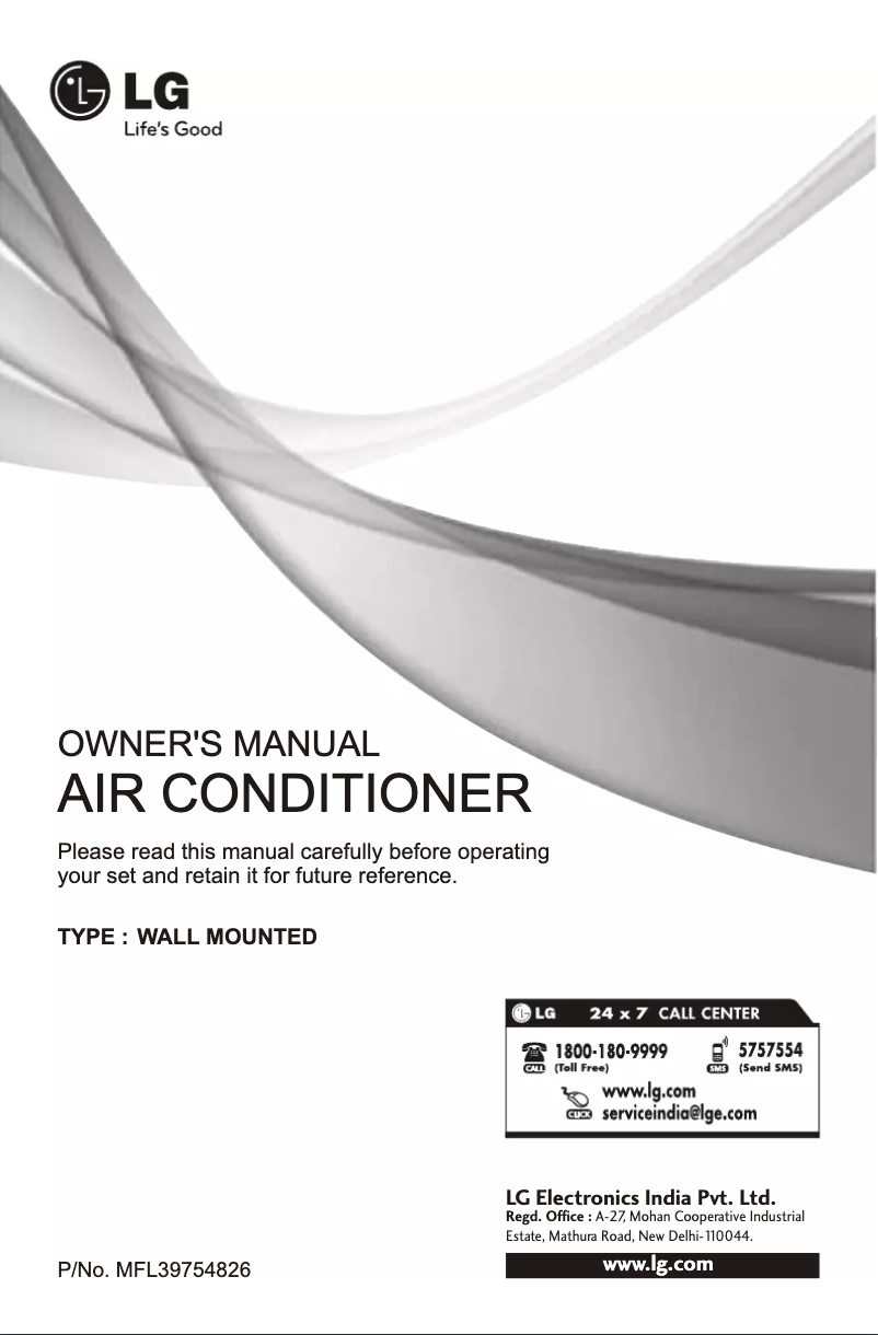 Página 1 del manual Manual de usuario LG LSN18S1ABH1