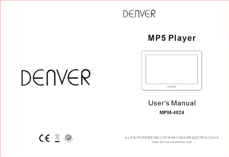 Página 1 del manual Manual de usuario Denver MPM-4024