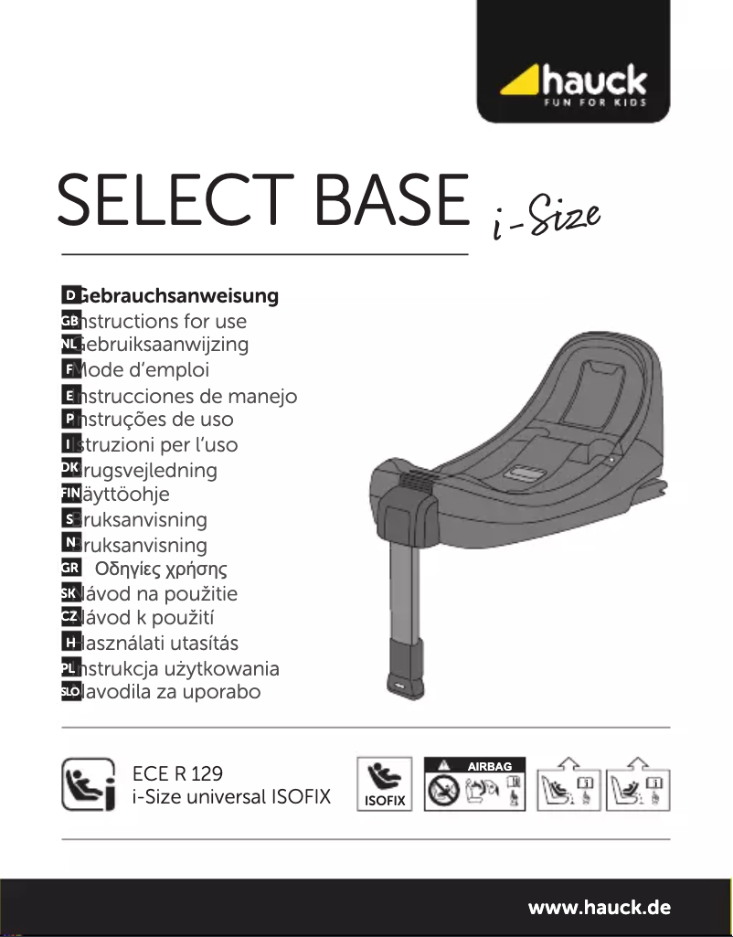 Página 1 del manual Manual de usuario Hauck Select Base