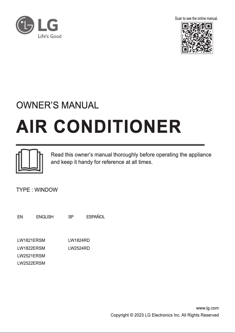 Página 1 del manual Manual de usuario LG LW1824RD