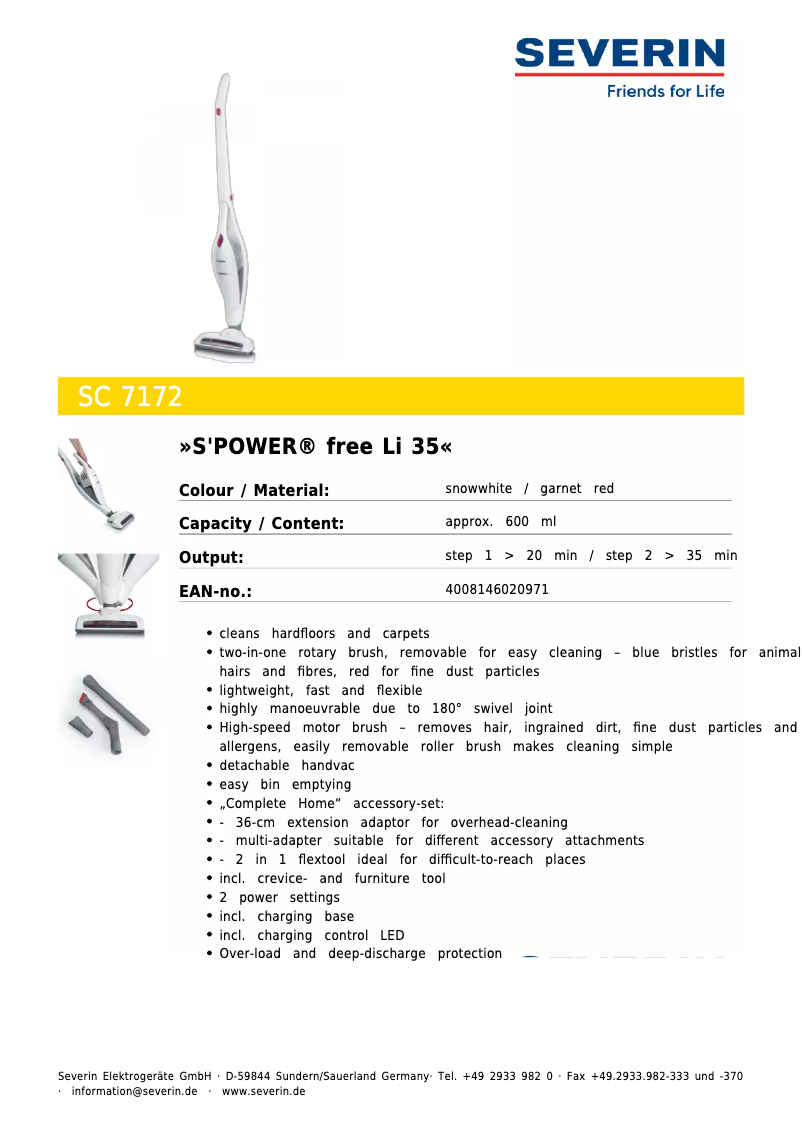 Imagen de la primera página del manual del dispositivo SC 7172
