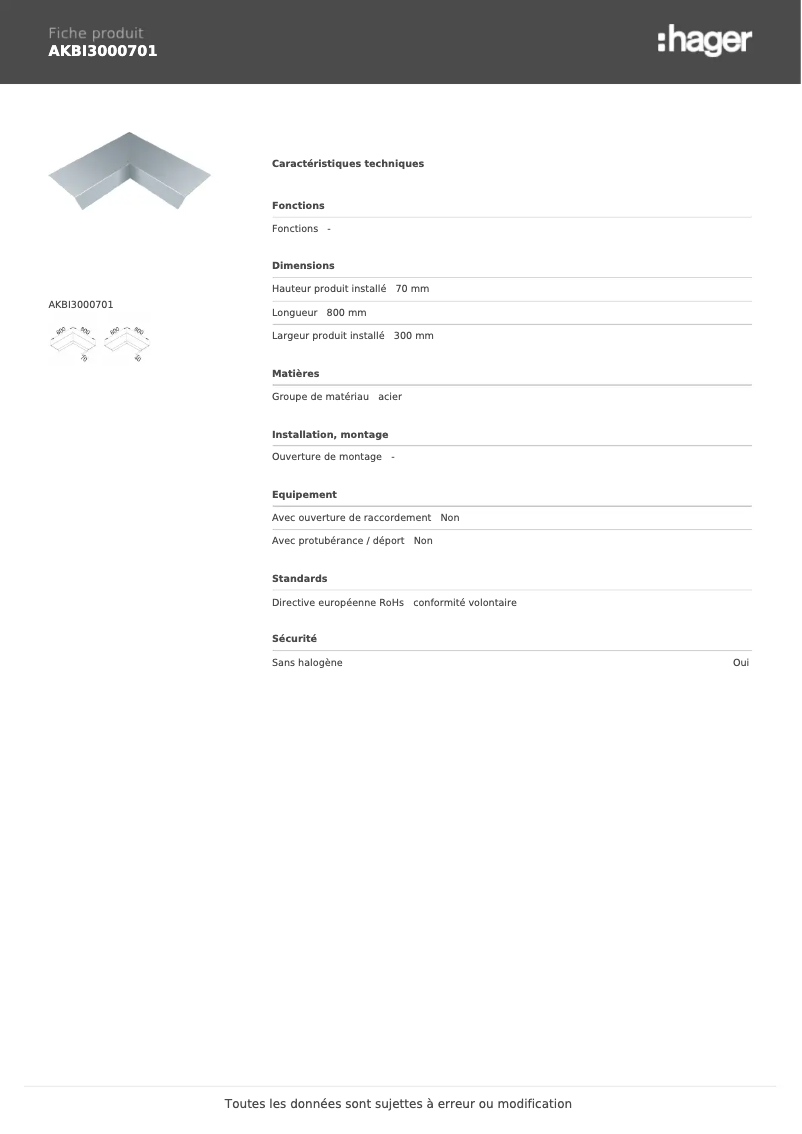 Imagen de la primera página del manual del dispositivo AKBI3000701