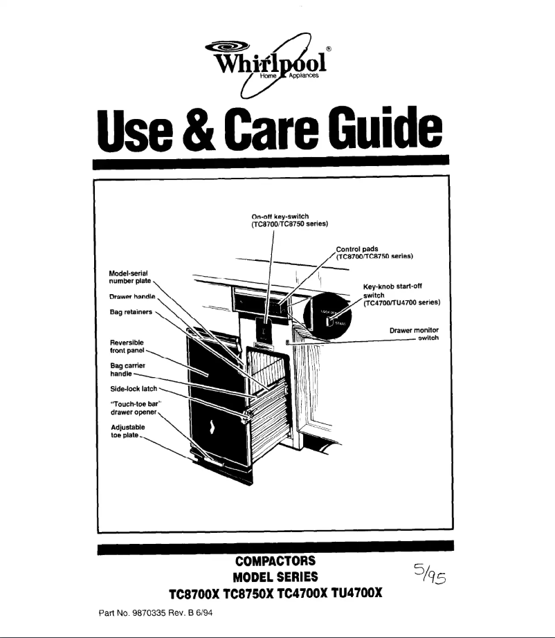 Página 1 del manual Manual de usuario Whirlpool TU4700X