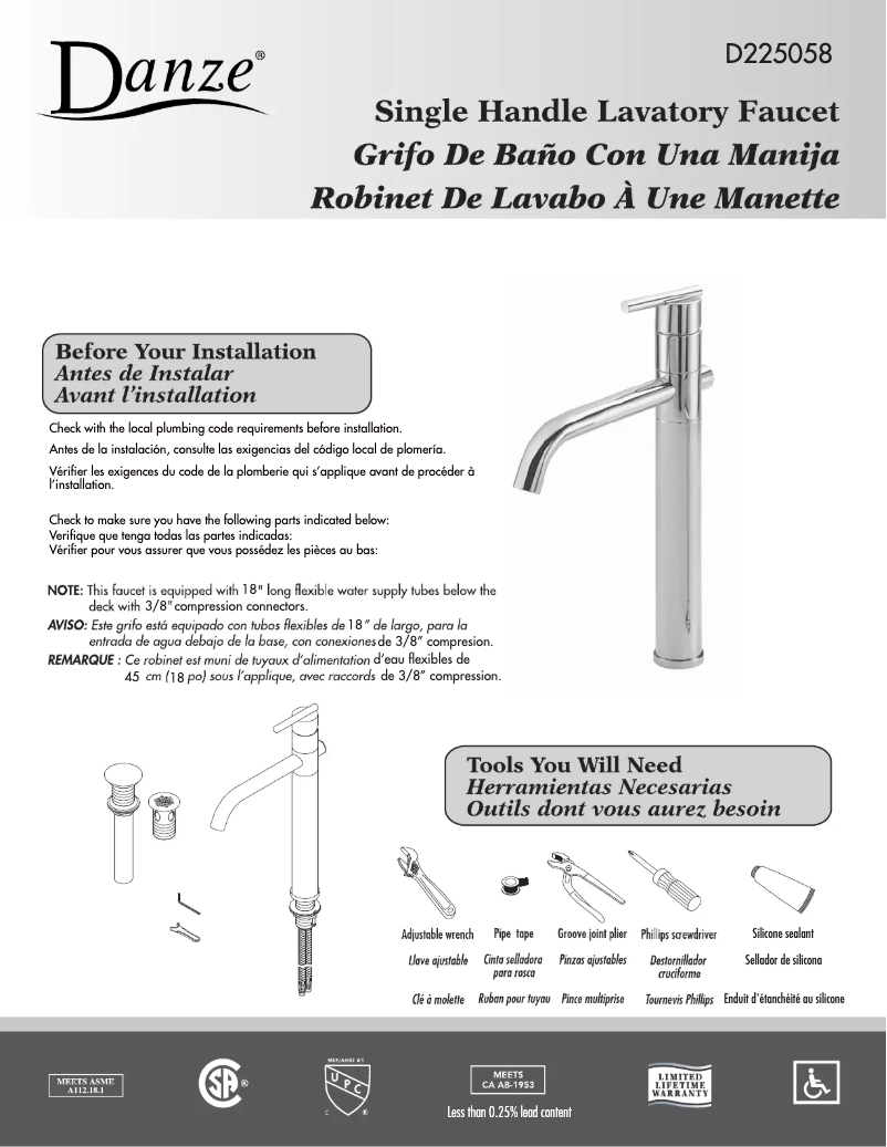 Imagen de la primera página del manual del dispositivo D225058