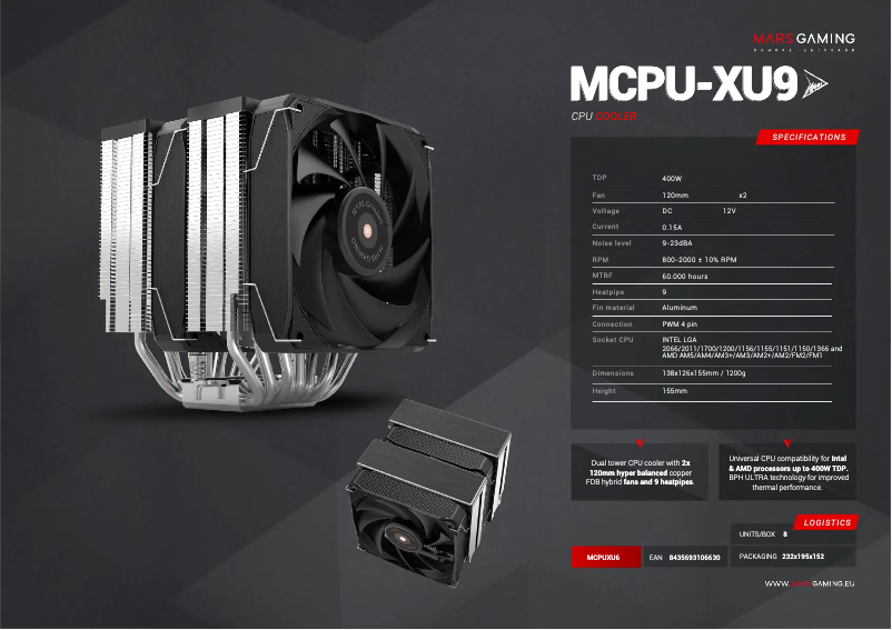 Imagen de la primera página del manual del dispositivo MCPU-XU9