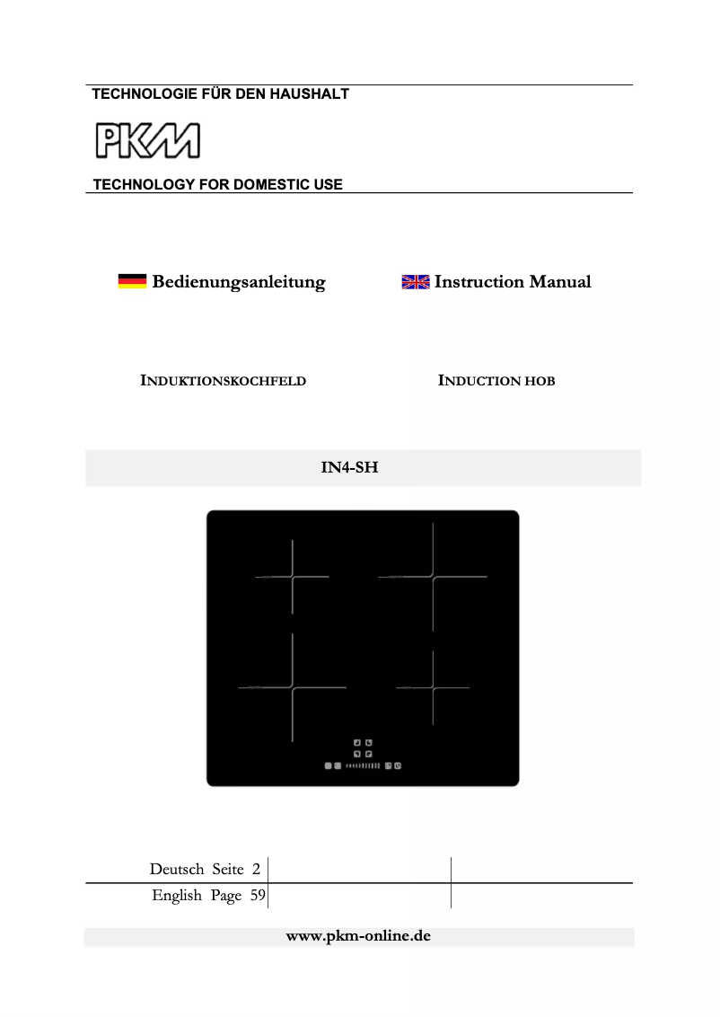 Página 1 del manual Manual de usuario PKM IN4-SH