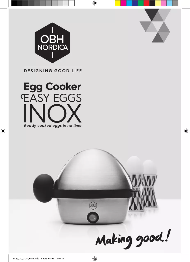 Imagen de la primera página del manual del dispositivo Easy Eggs Inox