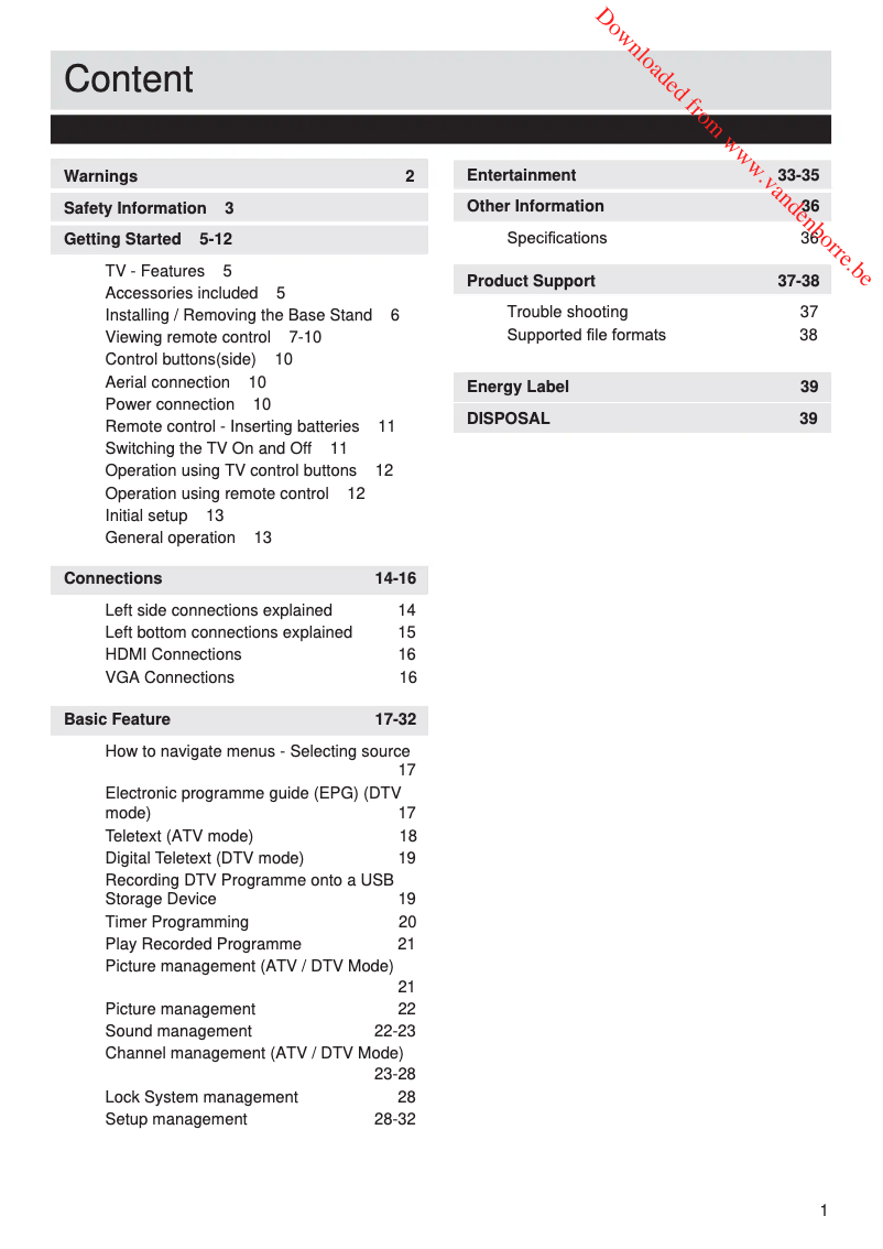Página 1 del manual Manual de usuario JVC LT-28HA82U