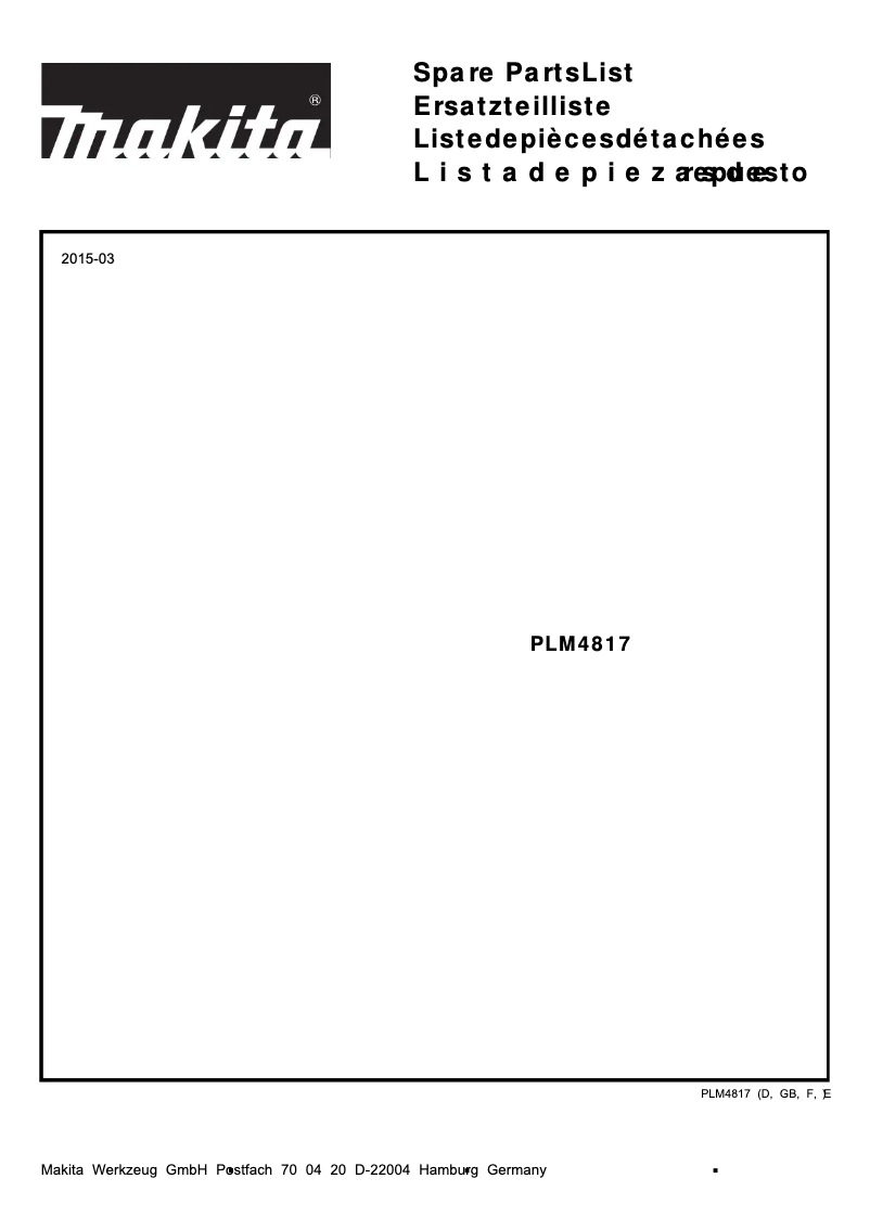 Imagen de la primera página del manual del dispositivo PLM4817